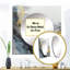 Izana - Abstract Marble Square Mirror For Wall Art Decor-974853857