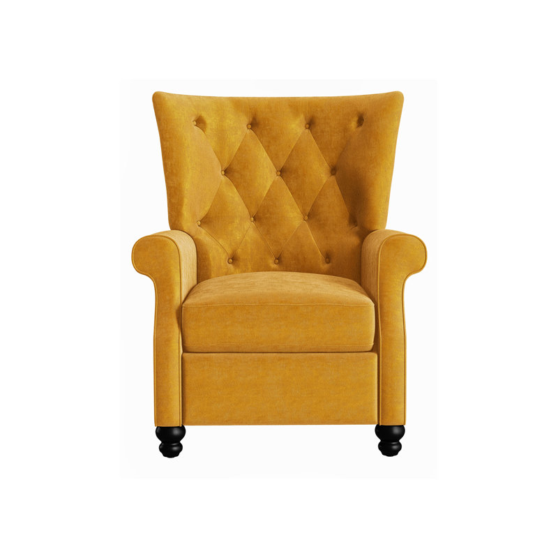 Fauteuil inclinable moderne en velours, inclinable par pression