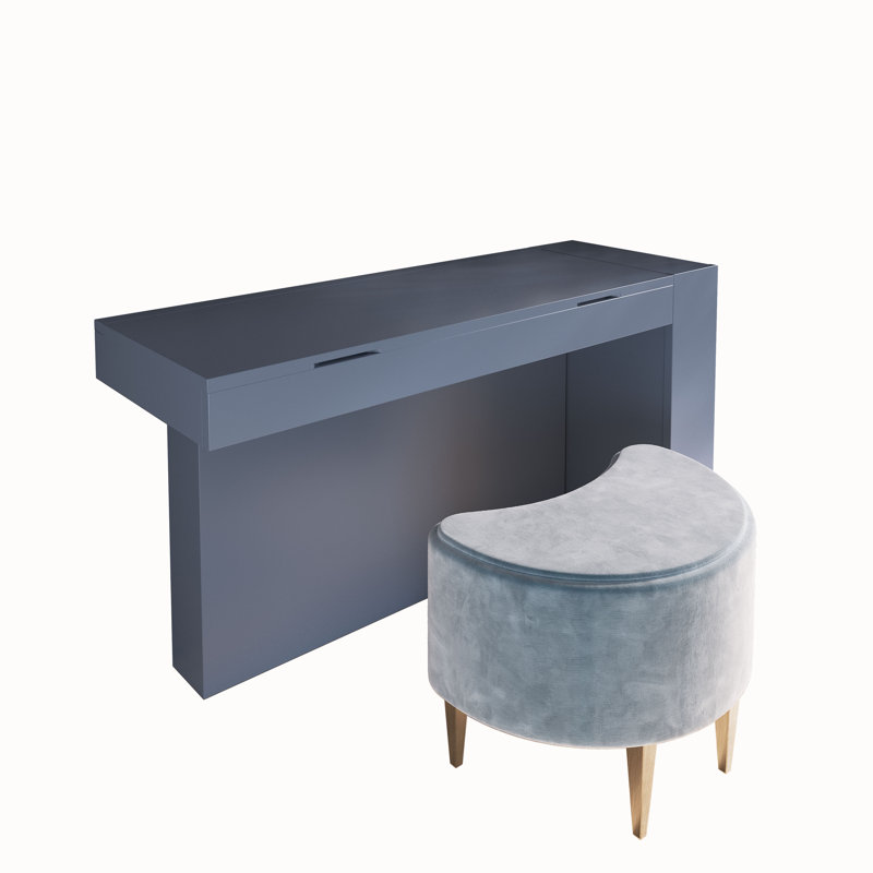 Ensemble de coiffeuse avec tabouret et miroir, Ultrabrillant