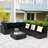 Finnbar 6 - Person Modular Patio Conversation Sets with Cushions-1070499669