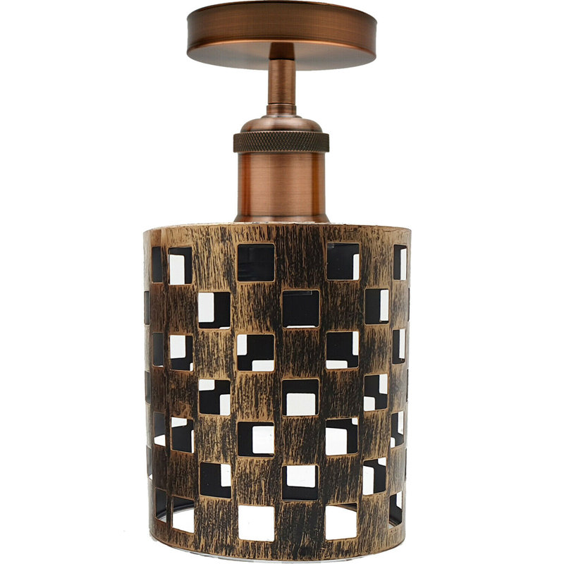 Leota Semi Flush Mount, Brushed Copper, Copper