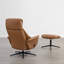 Fauteuil inclinable pivotant de 32,3 po avec repose-pieds, rotation à 360 degrés et dossier inclinable-129245554
