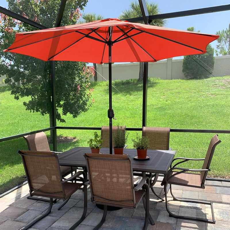 Calhaen 230cm Tilt Market Parasol, Orange