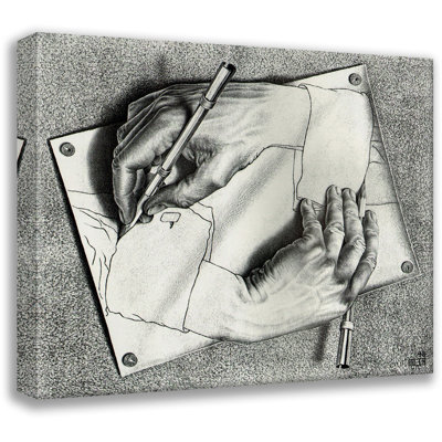 Drawing Hands by M.C.Escher Gallery Wrapped Canvas