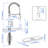 High Arc Commercial Spring Style 2-Function Single Handle Pull Down Kitchen Faucet-122556068