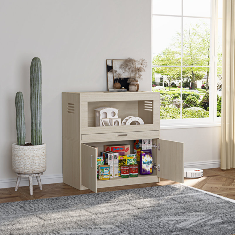 Cage à rat en bois avec armoire de rangement indépendante, Teck