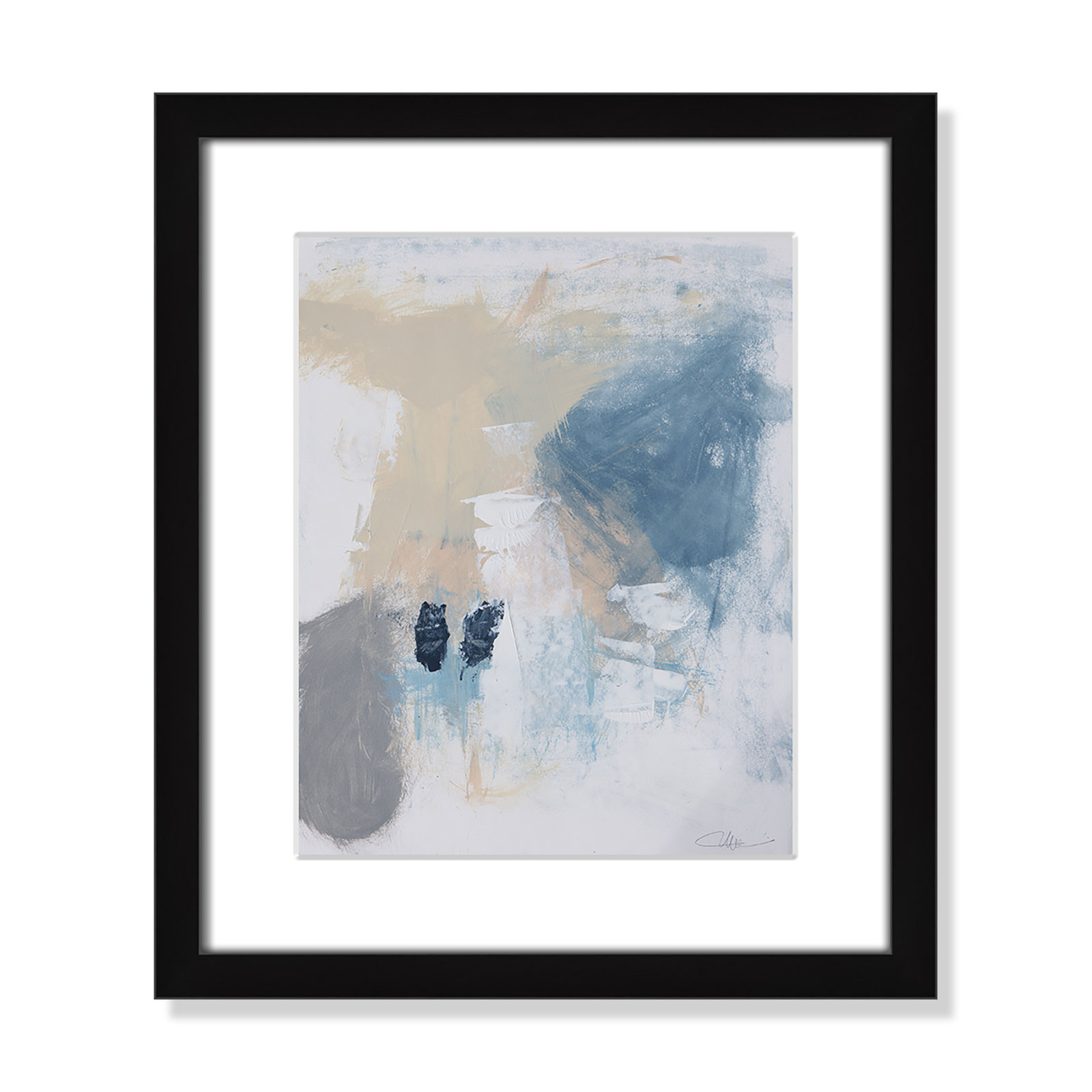 Coastal Carnival Collection "Coastal Carnival II" Print, Black Single Picture Framed Paper, White, 15" H x 13" W x 1.25" D