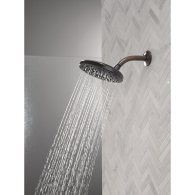 PivotPro Rain Showerhead, Single Setting 7 Inch Round Shower Head 1.75 GPM Oil Rubbed Bronze