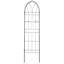 Paquet de 2 treillis en métal 78,7 po x 19,7 po, antirouille pour plantes grimpantes d'extérieur, noir, avec porte-pots stables