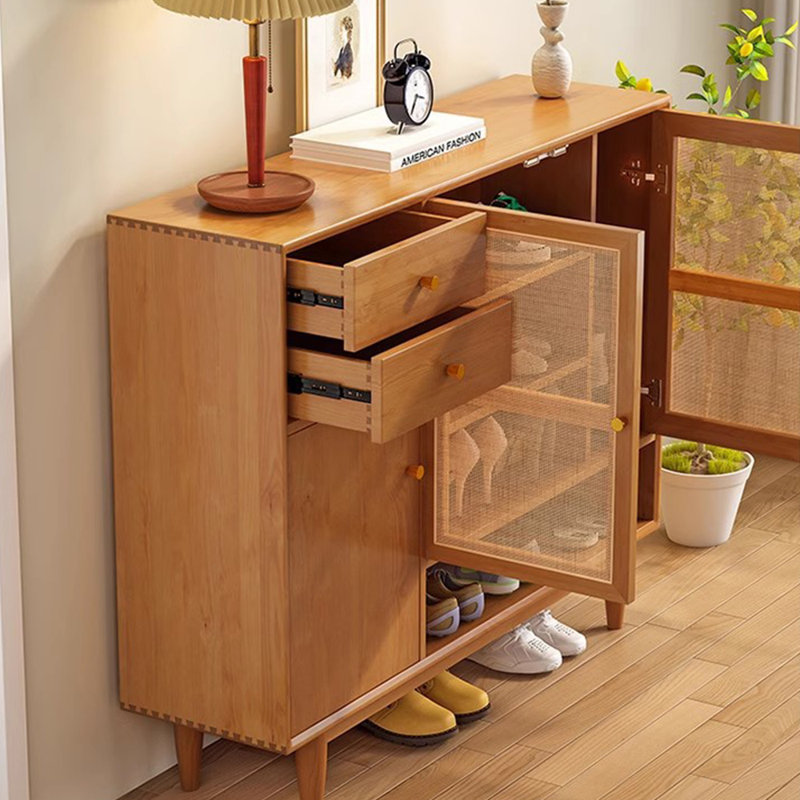 Japanese style breathable storage shoe cabinet