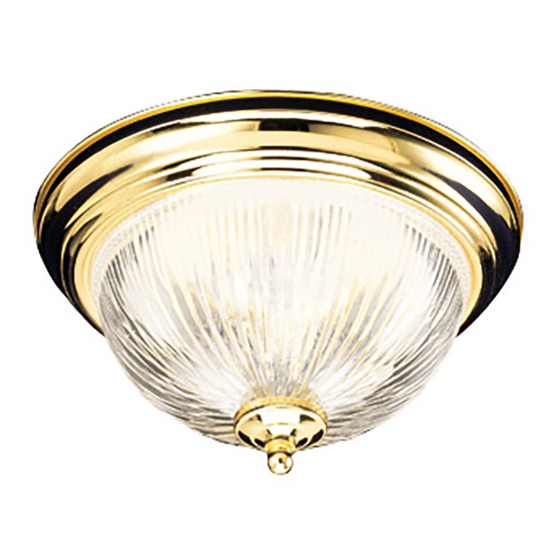 Plafonnier encastré 2 lumières Guildford, H 6,88 po x l 13,13 po, Laiton poli