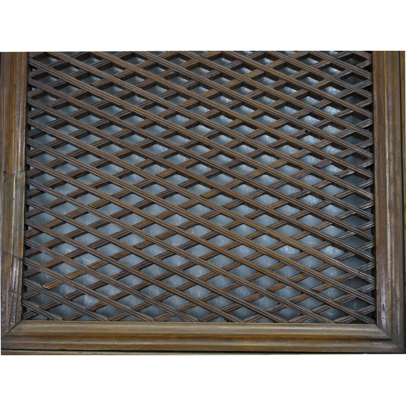 Asian Classic Stained Wood Pivot Screen Doors