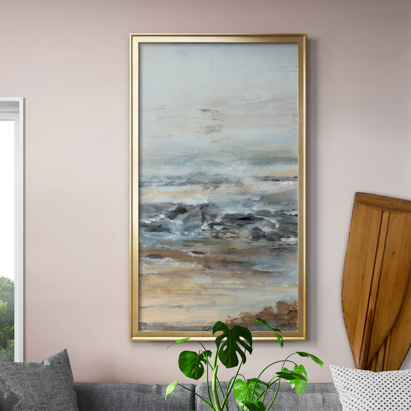Just Be II - Peinture sur toile encadrée, Doré, H 22,5 po x l 42,5 po x P 1,5 po