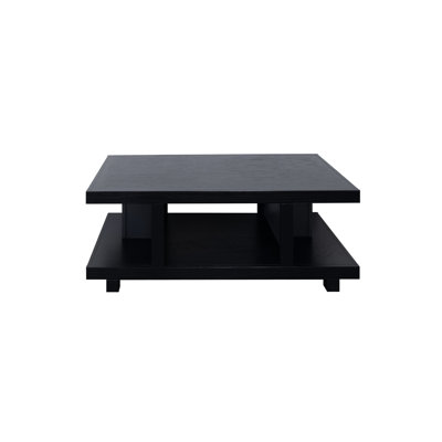 49 Inch Canyon Coffee Table, Clove-Coloured, Fabricated Using Quality Oak, One Shelf, No Assembly Required In No Time Clove Tint, Created With Shelf Included, Expeditiously