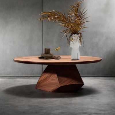 Villa light luxury walnut creative coffee table