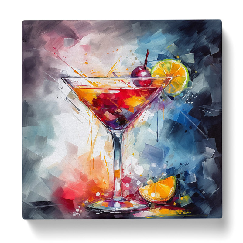 Cocktail Abstract - Wrapped Canvas