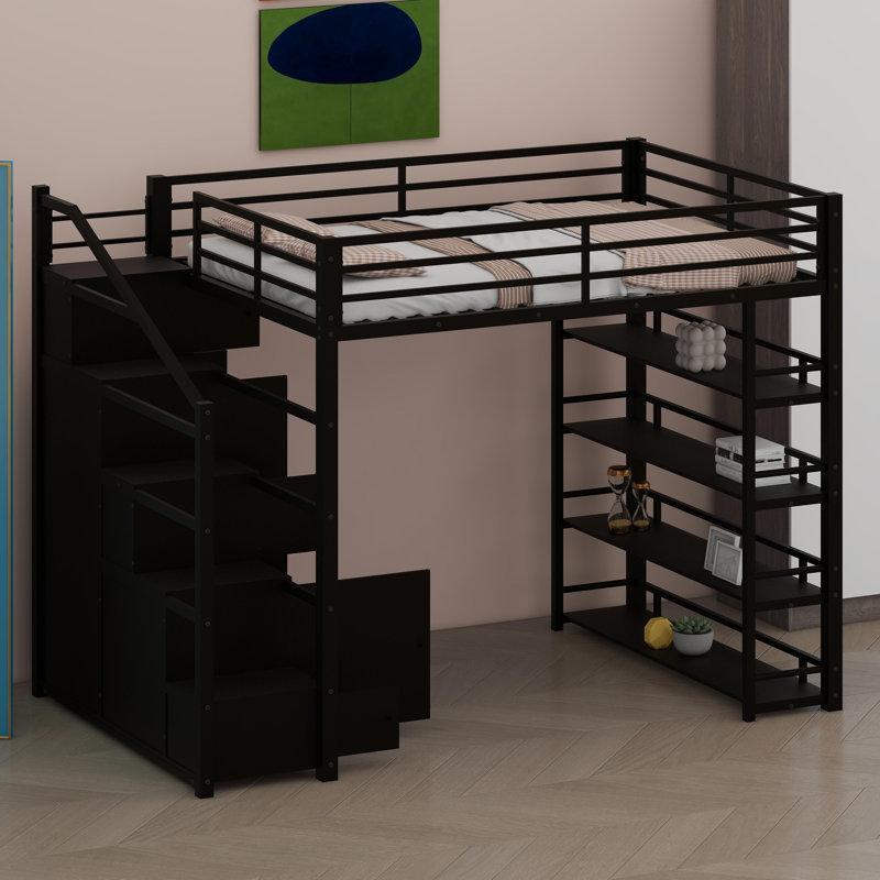 Space-Saving High Sleeper Featuring Multi-Tier Storage, Secure Cupboards, and Clothes Closet