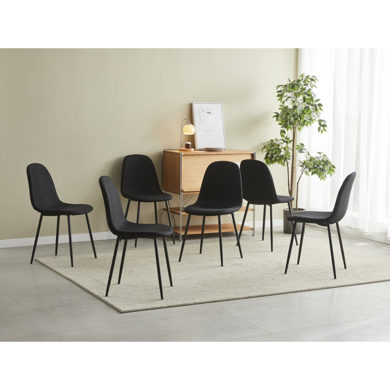 Chaise de salle à manger Deitre, Noir
