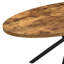 170cm Oval Dining Table, 6 Seater with Black Metal X-Legs-46181067