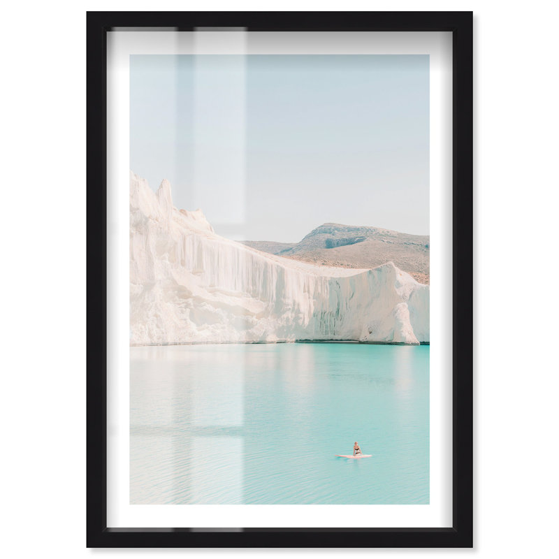 «Chalk Water Shadowbox Print Coastal Art Prints» par Notoriart, H 16 po x l 11 po, Noir