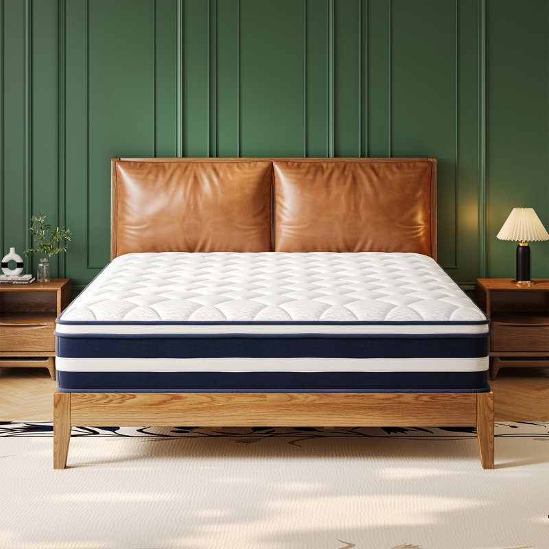 Matelas à ressorts hybride 12 po - Ressorts ensachés individuellement avec des couches de mousse confortables, respirantes et de soutien pour un sommeil réparateur