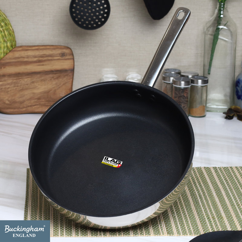 Buckingham Stainless Steel Frying Pan Deep Induction 28 cm 3.2 Litres