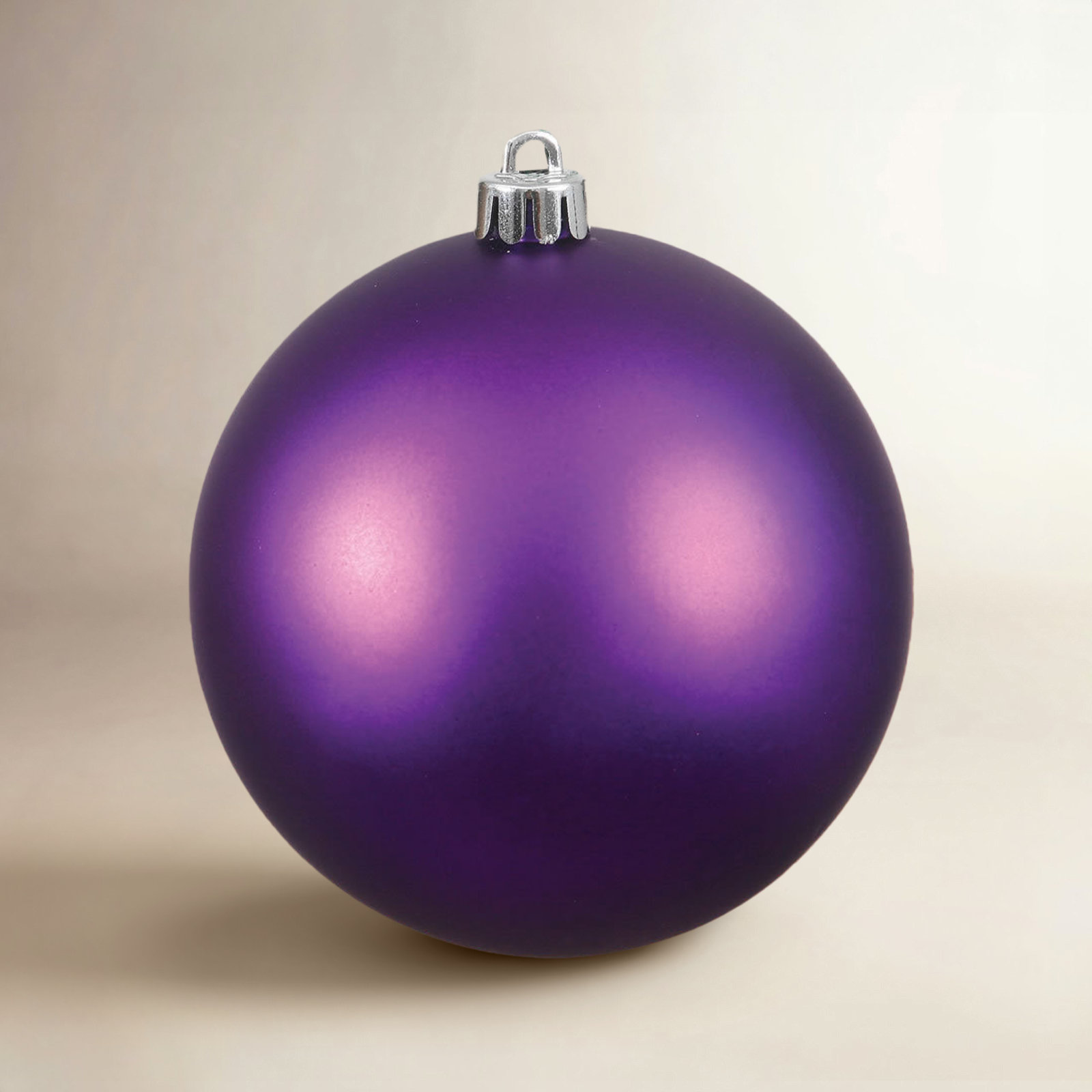 The Holiday Aisle® 3" Shatterproof Bauble, 3" H x 3" W x 3" D, Plum