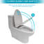 Toilette en céramique blanche avec système puissant et couvercle à double chasse confortable
