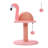 Cat Scratching Post, Pink Cat Scratcher Tree, Flamingos Natural Sisal Cat Scratch Post With Interactive Toy Ball And Extra Replacement Sisal Scratching Pole For Kittens And Small Cats,Pink