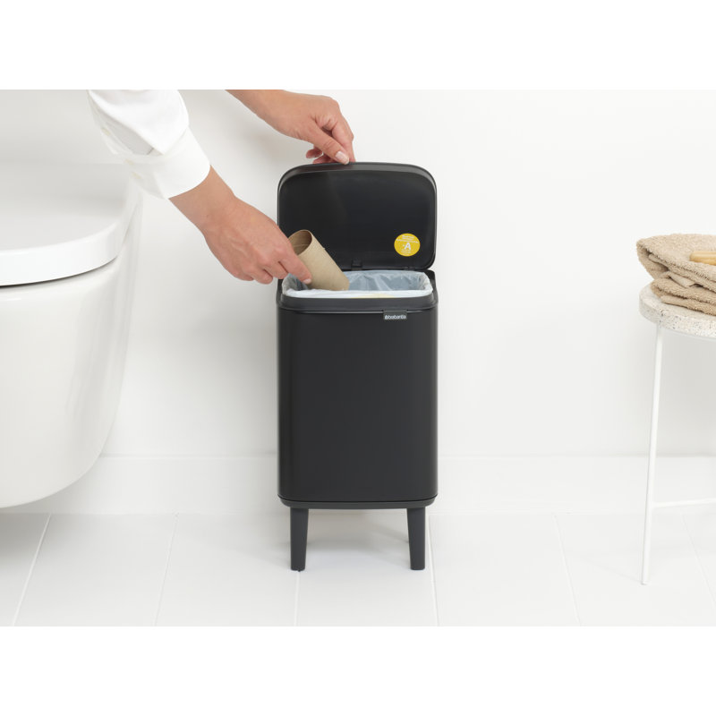 Poubelle haute de qualité supérieure, 1,1 gallon (4 litres), Noir mat, 1.1