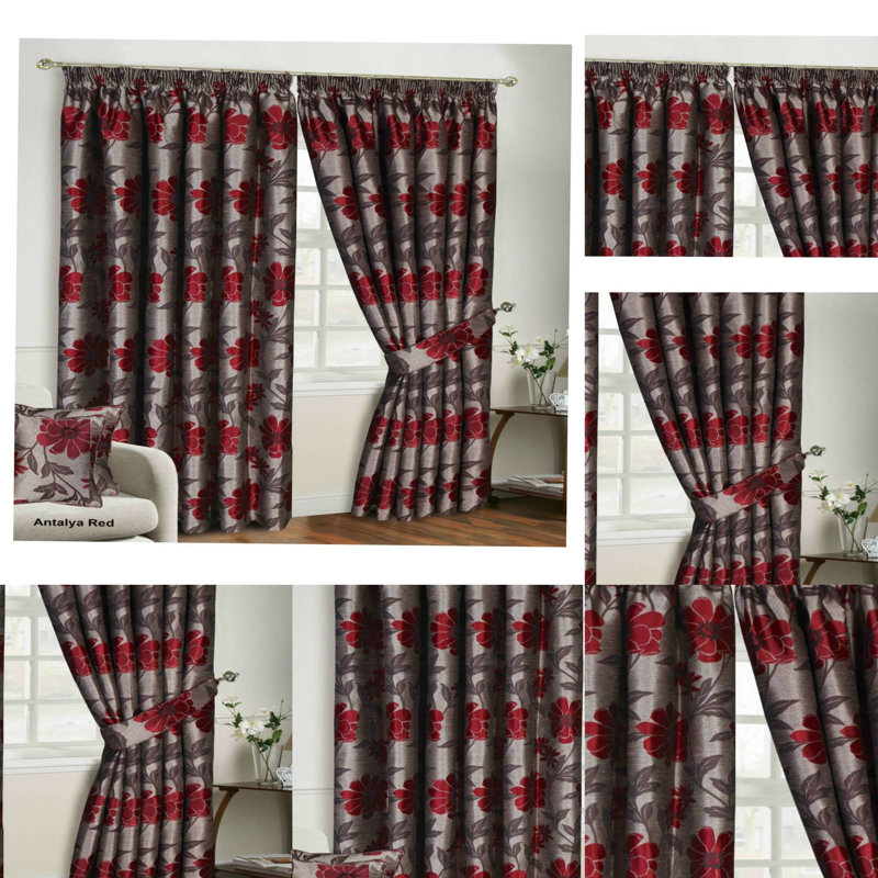 Mequon Room Darkening Curtain Pair, Red, 117 W x 183 D cm