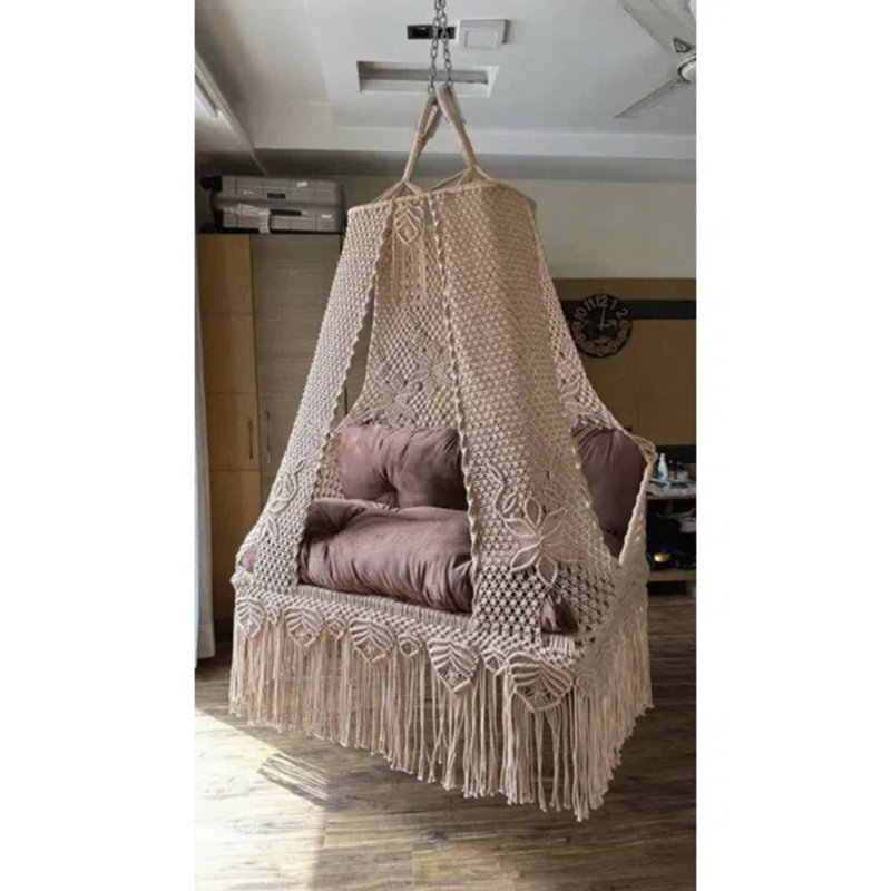Bronzer Sofa Swing With Back Rest And Cushion