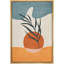 «Mid Mid Century Shape Art» Mid-Century Sunlight Palm Leaf Abstract Geometric Illustration - Floater Frame, impression sur toile-84975096-84975095