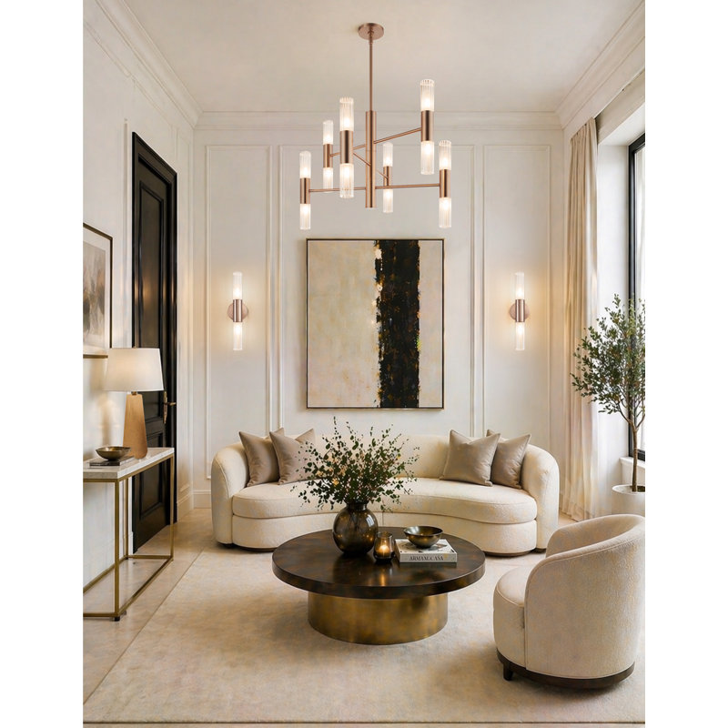 Fusion - Rimini ADA Up & Downlight Wall Sconce - 2-Light - Brushed Brass, Brushed Brass