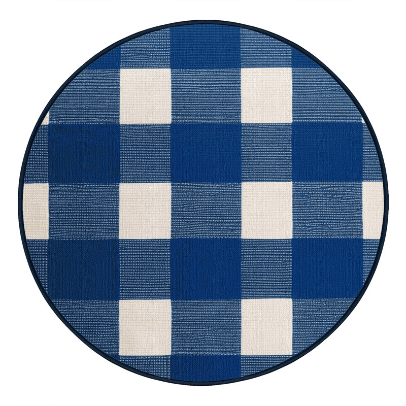 Tapis botanique brun lavable à la machine, Rond 3 pi