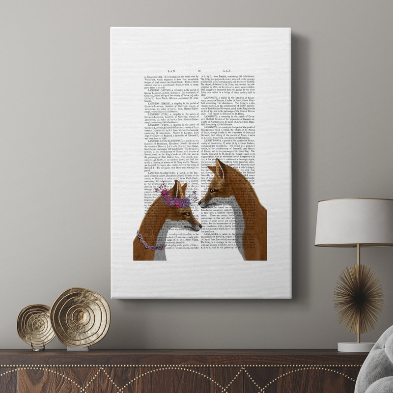 Fox Lovers - galerie sur mesure, H 18 po x l 12 po