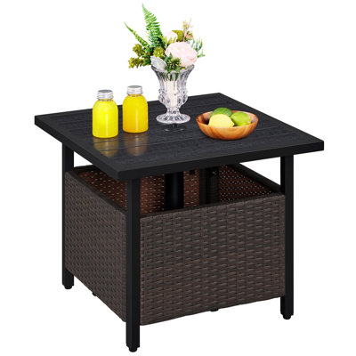 Outdoor Wicker Bistro Table
