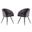 Goddard Mordern Tub Dining Chairs- Upholstered in Velvet, Cushion Padded With Metal Legs- Armchair Room Kitchen Living Room -1419835018-1352553894