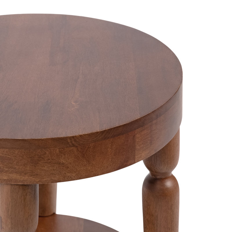Table d'appoint ronde Dalia, Noyer