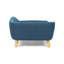 Lit pour chien bleu marine avec fonctionnalité Mid-Century moderne, coussin et pieds en bois de bouleau stable, lit de style assemblage, bleu, ferme requis