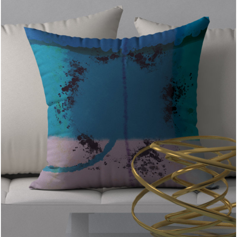 Abstract Reversible Throw Pillow, 24" H x 24" W