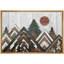 Western, effet de bois, paysage, pin ensoleillé, montagne, nature, ferme, décoration murale, chambre à coucher, impression sur toile-93389129-93389131