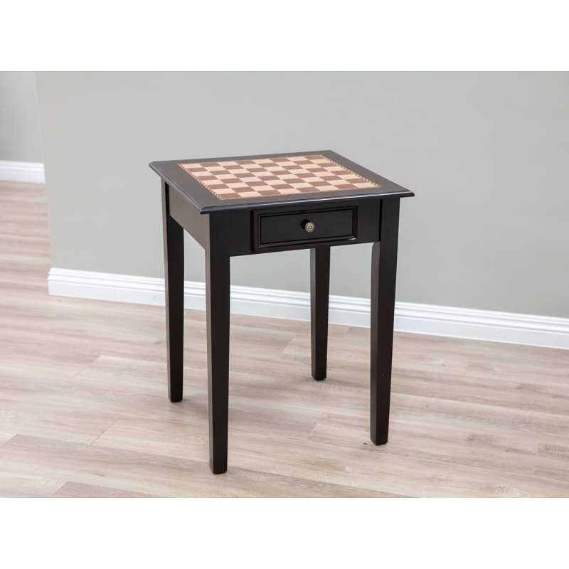 Mahogany Square Wood Classic End Table with Drawer