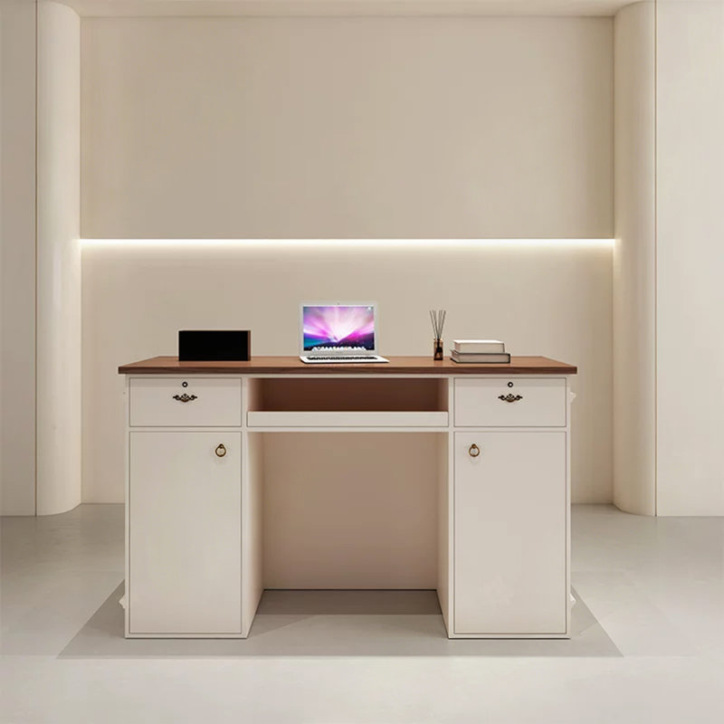 Contemporary Rectangular Manufactured Wood Reception Desk