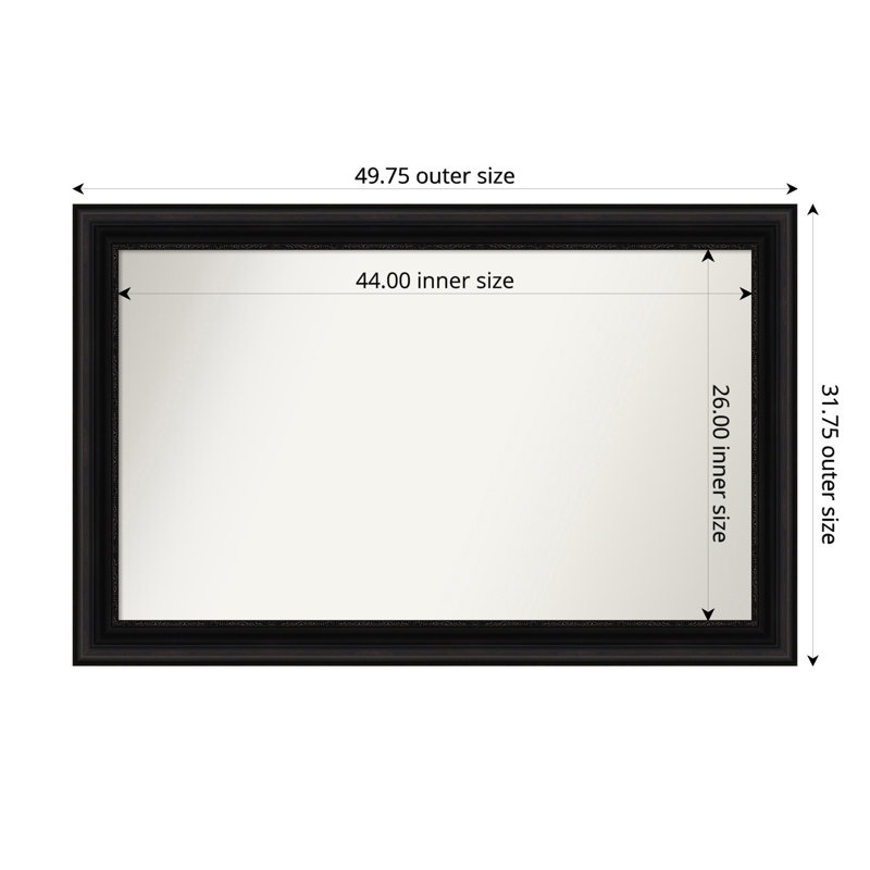 Miroir mural Senaiya, Rectangle, 31,75 po x 49,75 po