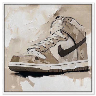 Light Tans Sneaker Canvas Sneaker Wall Art by Art Remedy