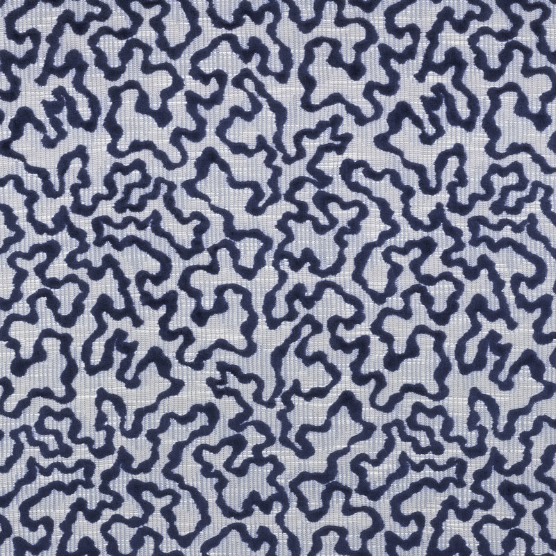 Tissu en velours Janis, Bleu