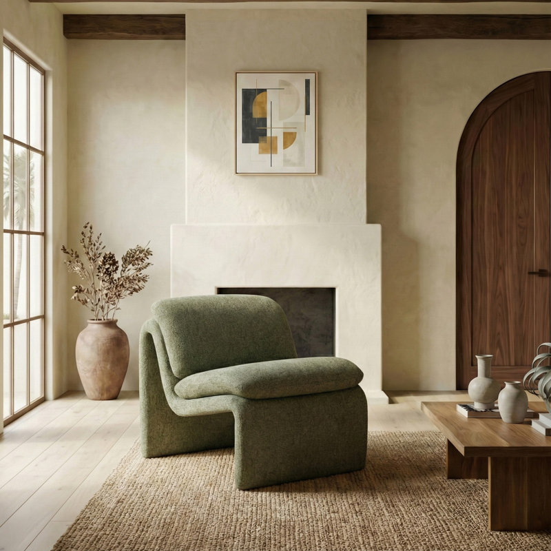 Piara 26.4'' Wide Armless, Green