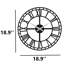 Grande horloge murale ronde en métal noir