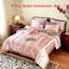 Ensemble d'édredon en satin pour lit très grand 8 pièces Satin Like Pink-123195293-123195284